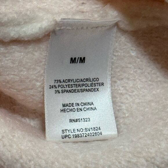 Vince Camuto Crewneck Heart Sweater, Size Medium Cream Pink - Picture 4 of 5